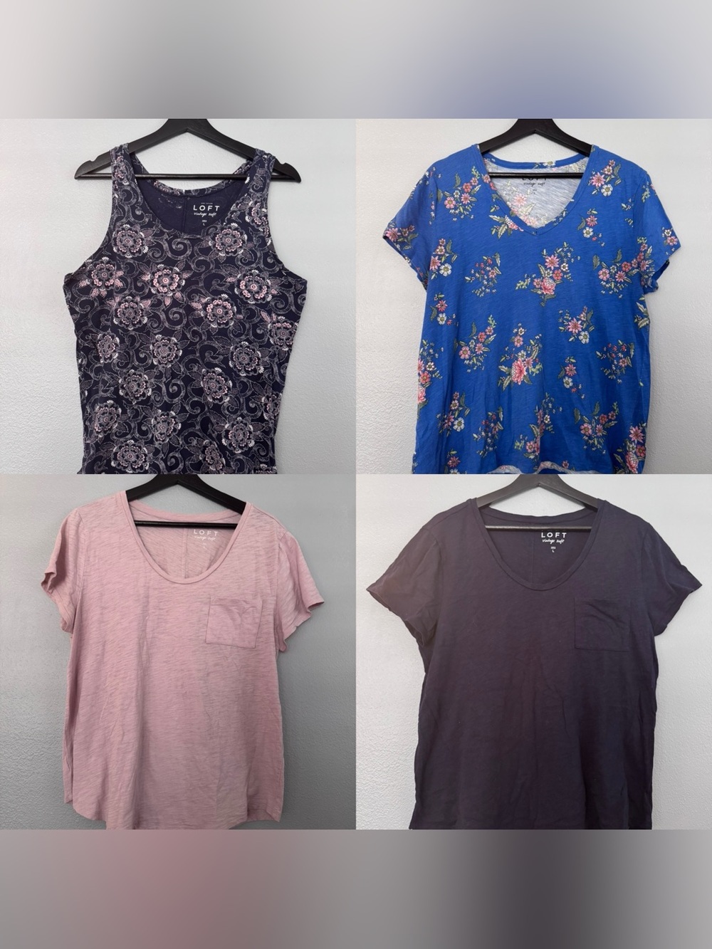 Bundle of LOFT Vintage SoftTank & Tees sz L